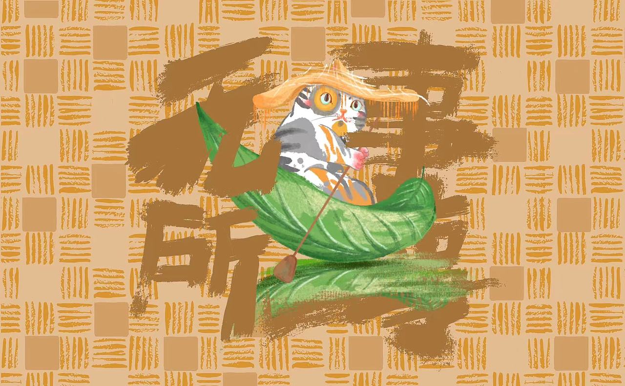 原创插画|24节气猫咪插画文创设计图案