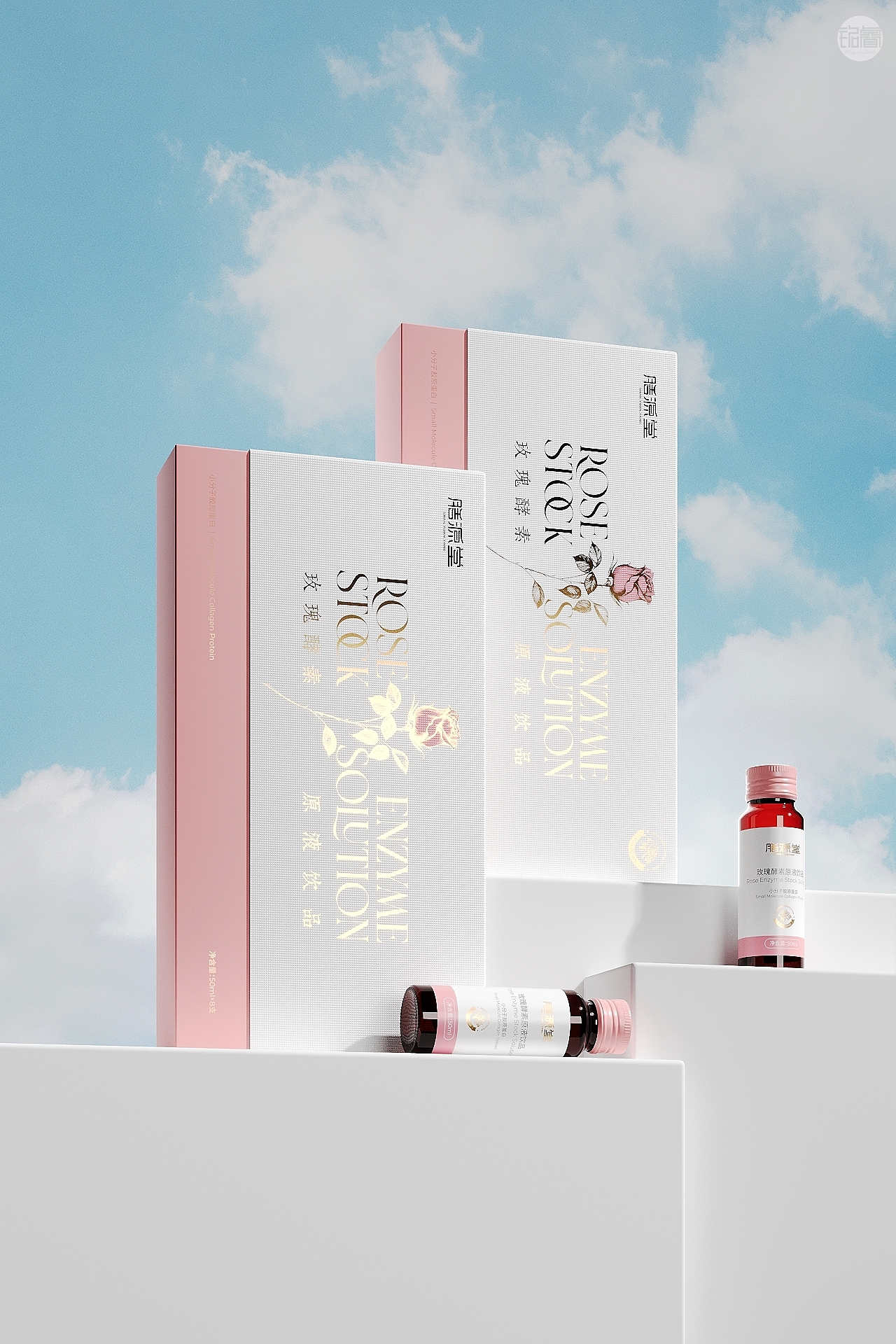 健康食品保健品包装设计玫瑰酵素饮品©刘益铭原创作品（图ZMzUxNTkwNTEy） - 包装 - 站酷设计师刘益铭原创素材 - 站酷ZCOOL