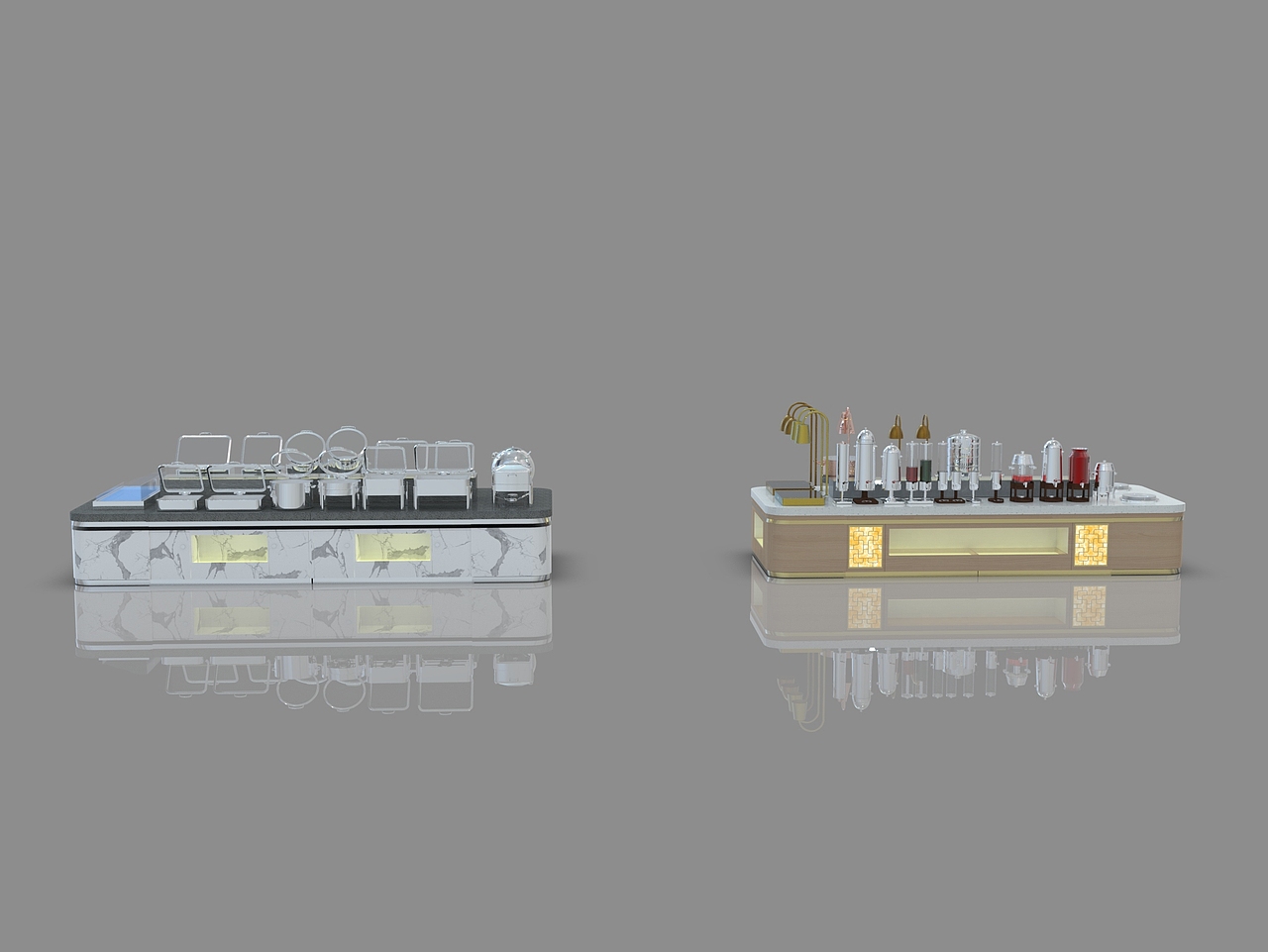 2011年新力士广州酒店用品展会自助餐台设计