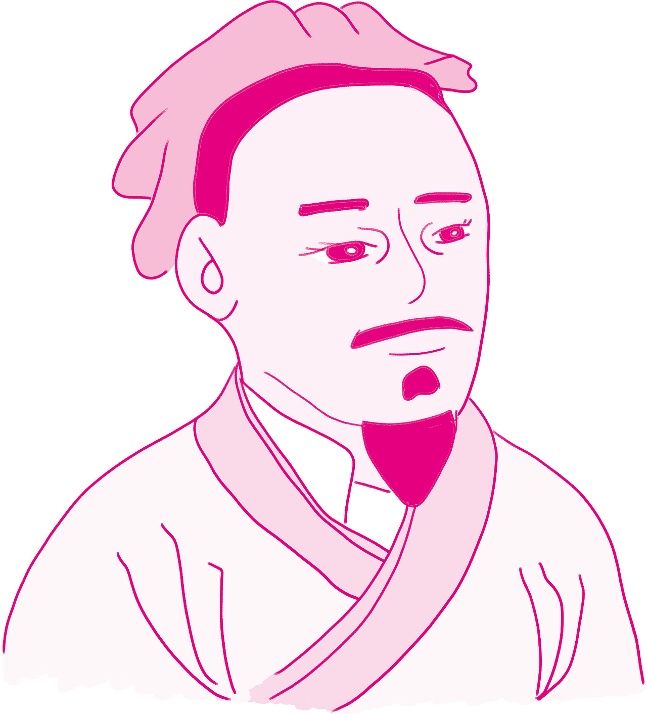 小学德育教材单色插画