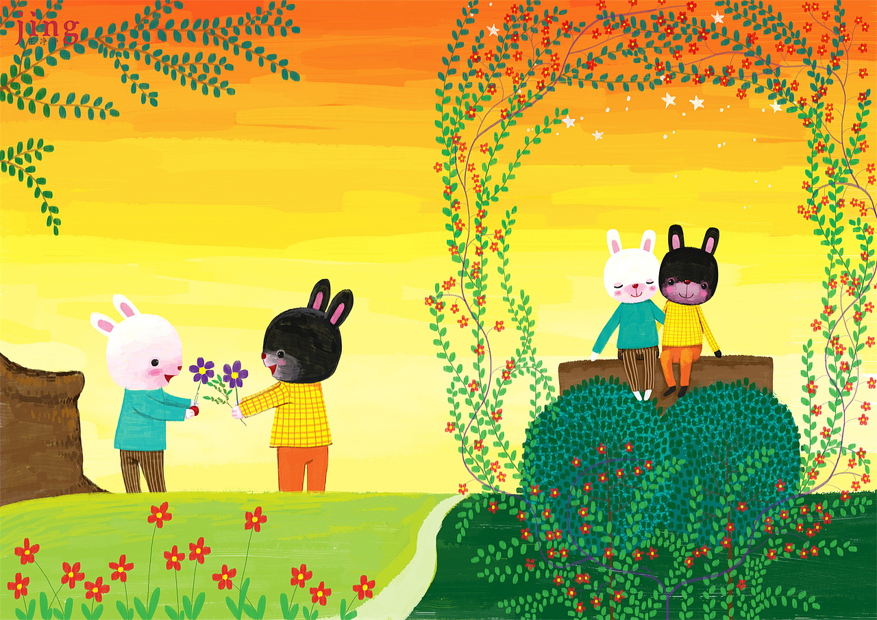 创作加油站 兔年插画 三个和兔子有关的绘本故事插画