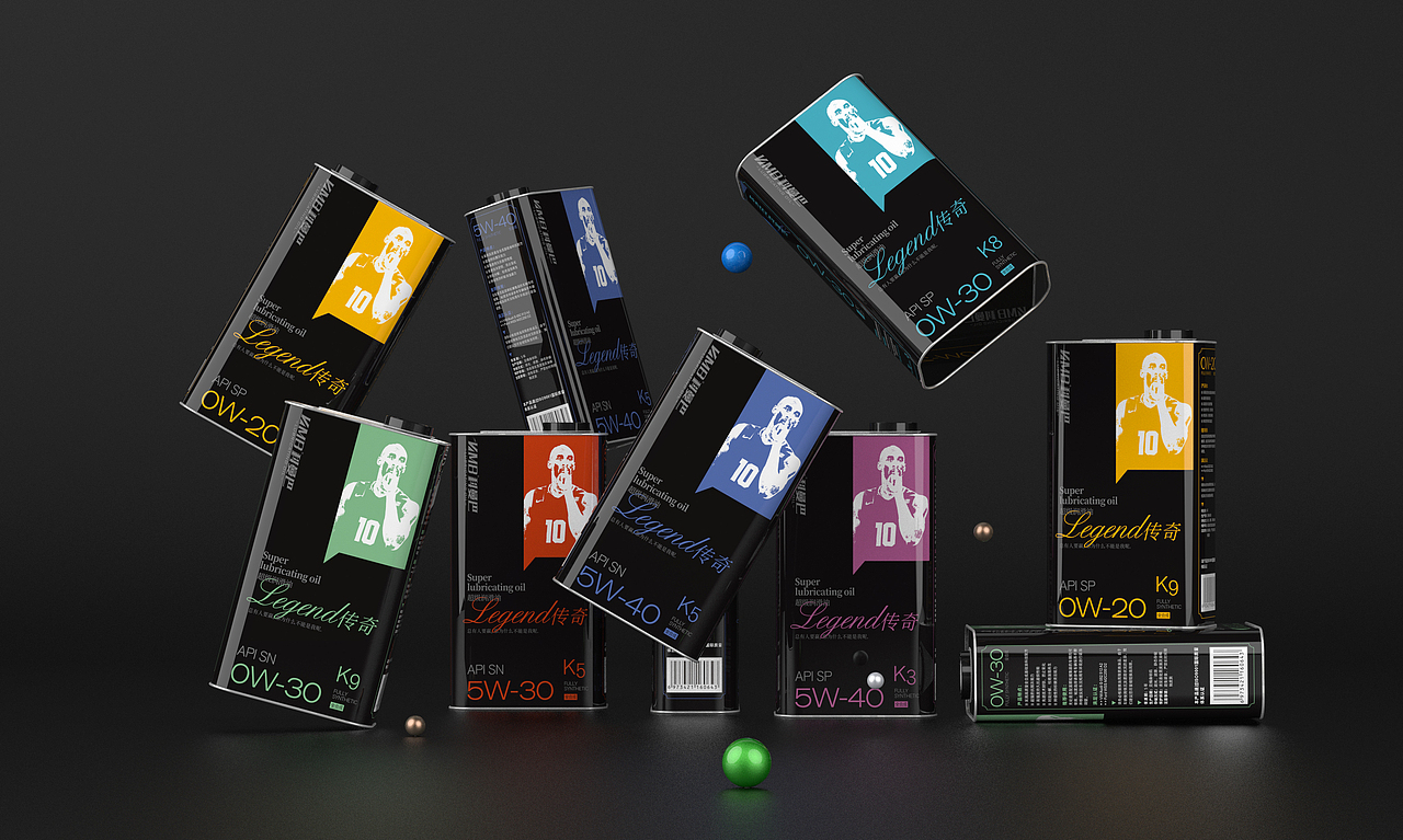 曼巴润滑油包装设计传奇系列-悟杰品牌视觉设计