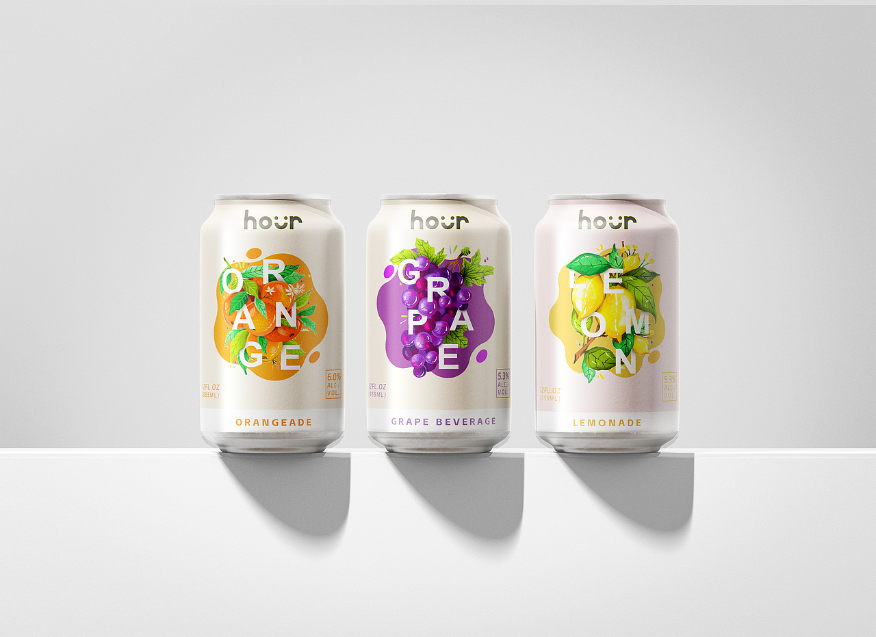 水果罐头平面设计海报及实机演示