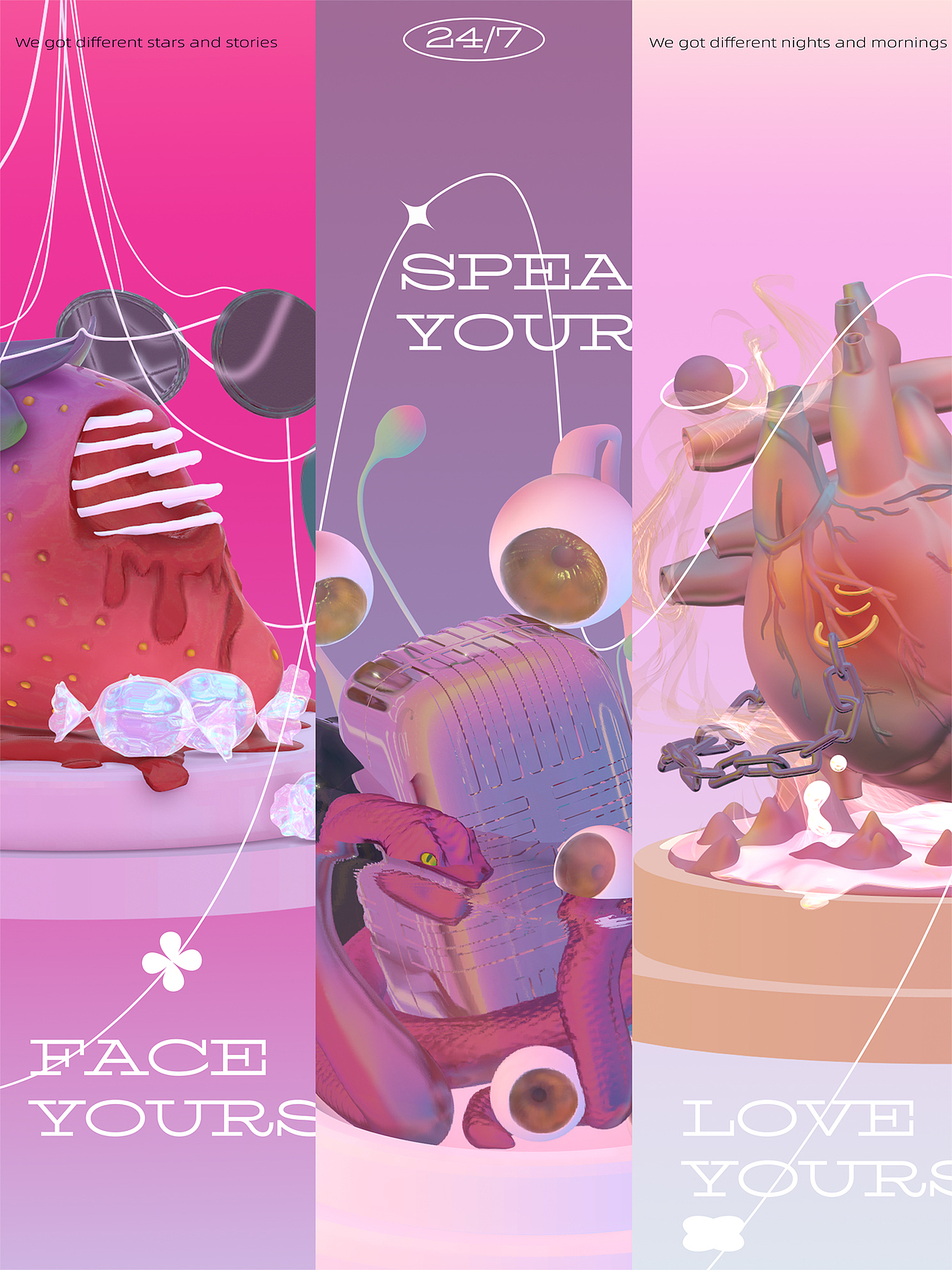 #2022青春答卷# 爱自己，拒绝焦虑（图ZMzA0MjEwODI0） - 新锐潮流插画 - 站酷设计师湖南师大美术学院原创素材 - 站酷ZCOOL