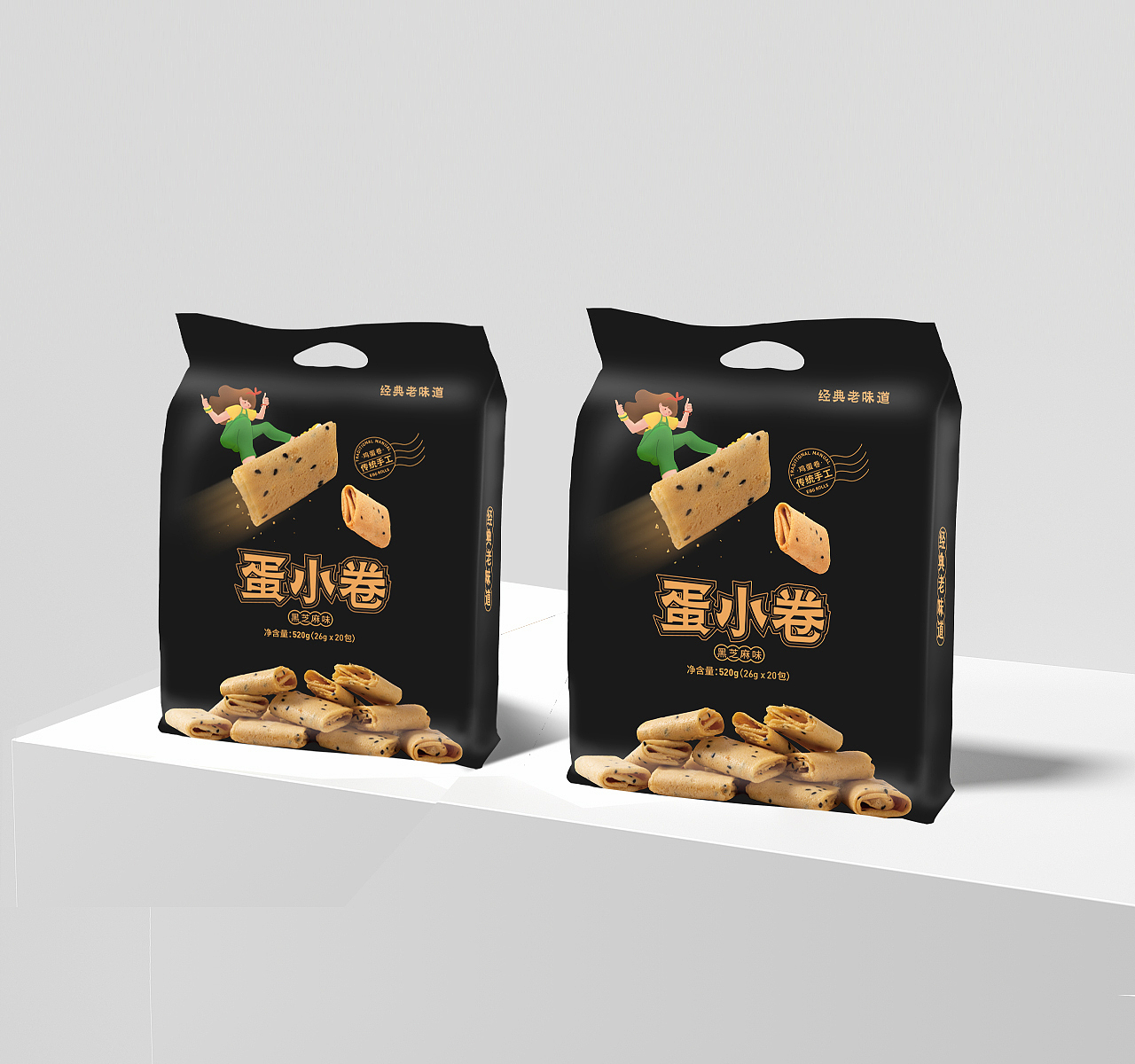 鸡蛋卷创意包装 食品零食包装设计