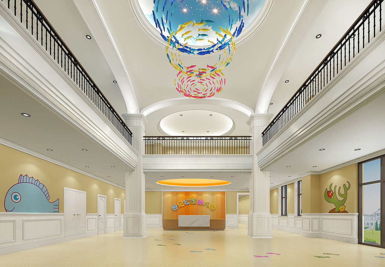 【筑界设计】青岛幼儿园简约法式（图ZMzEzNTM4OTQ0） - 其他空间 - 站酷设计师筑界设计原创素材 - 站酷ZCOOL