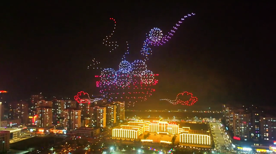 平凉千架无人机表演庆祝元宵节人民美好生活的向往（图ZMzYyNjE3MDY0） - 图案 - 站酷设计师无人机表演原创素材 - 站酷ZCOOL