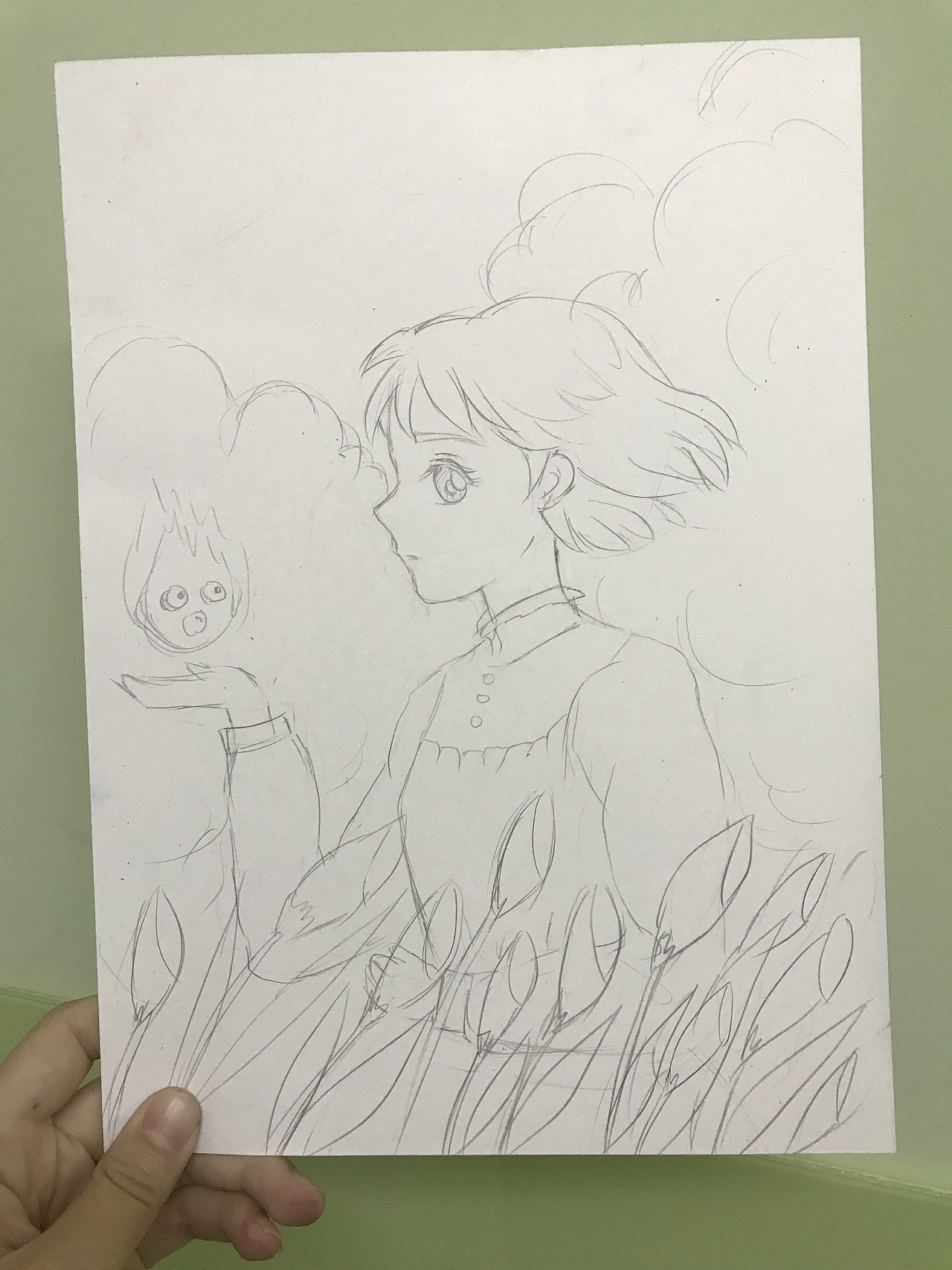 苏菲 哈尔的移动城堡 彩铅