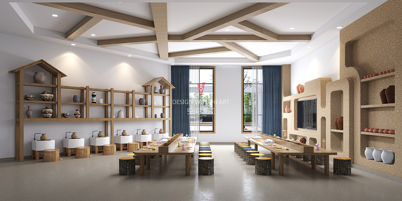 V8空间表现 | 工装幼儿园（图ZMzMwODY5MjY4） - 建筑设计 - 站酷设计师V8空间表现原创素材 - 站酷ZCOOL