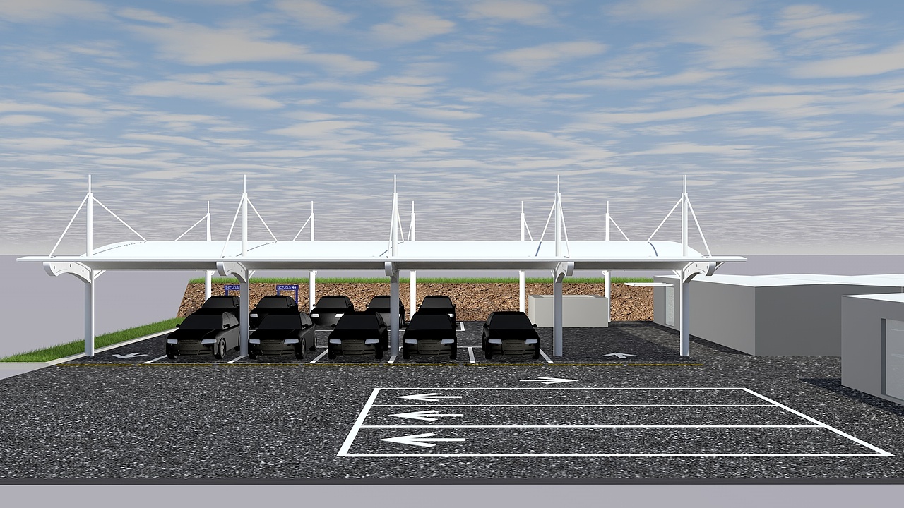 楚能项目停车棚（图ZMzQxMjYzODU2） - 建筑/空间 - 站酷设计师宜昌阿东原创素材 - 站酷ZCOOL