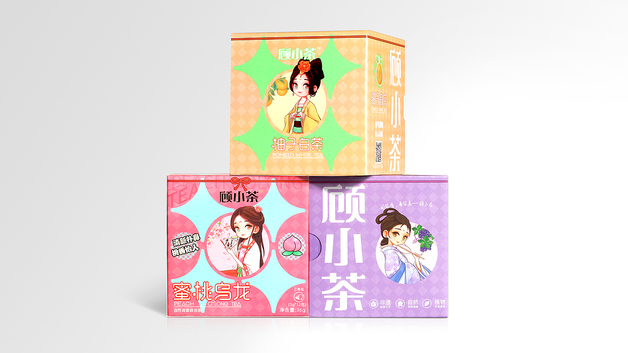 马卡龙色系食品包装合集,茶饮包装设计,饮料包装设计