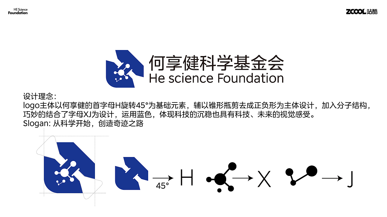 何享健科学基金会logo&slogan设计