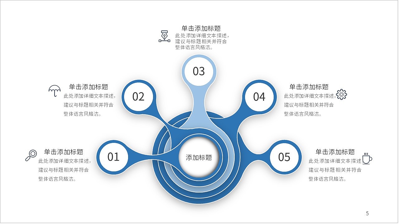 清晰简约蓝色公司企业招商融资计划书PPT模板