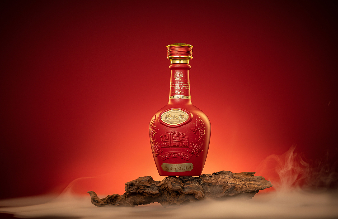 产品摄影-白酒拍摄-精品映山红