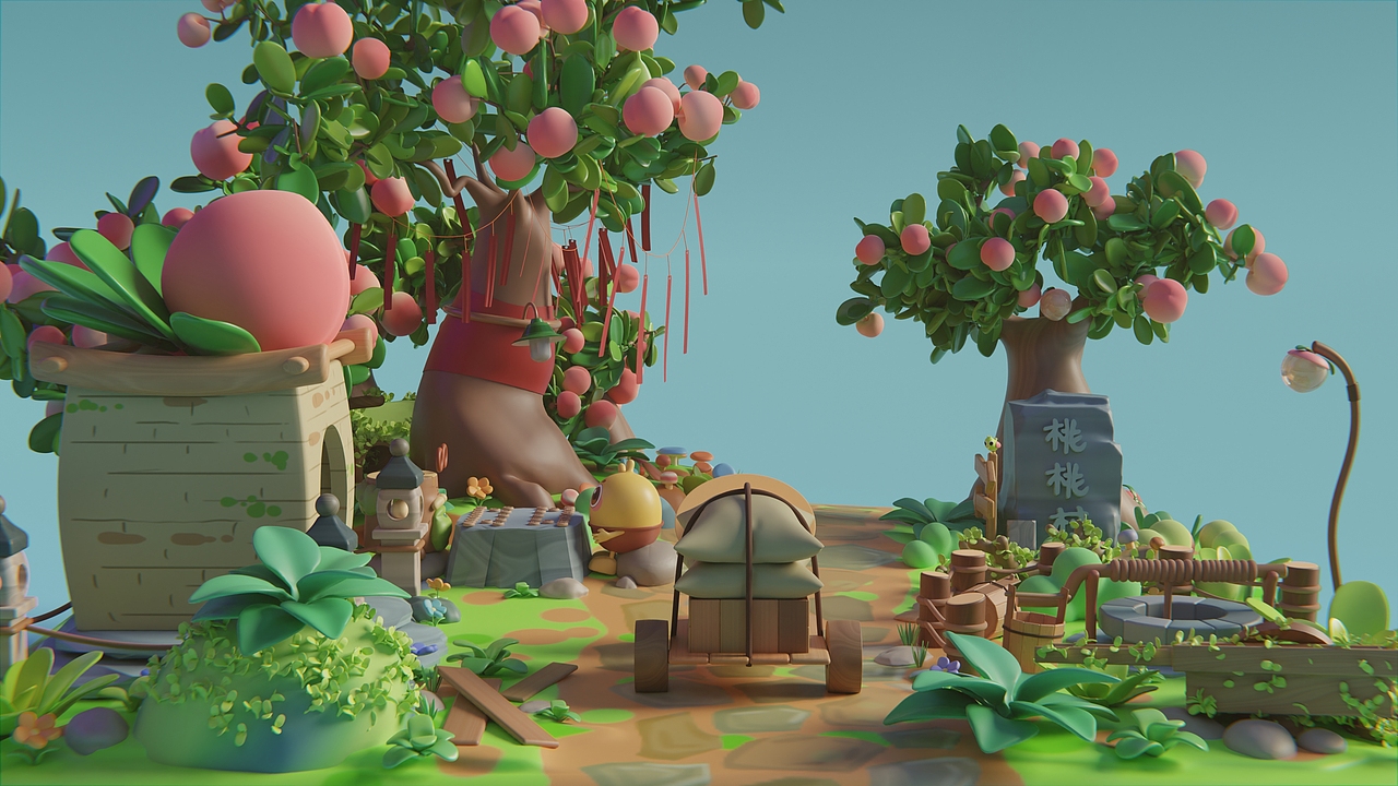 【桃桃村】原始桃神庙!