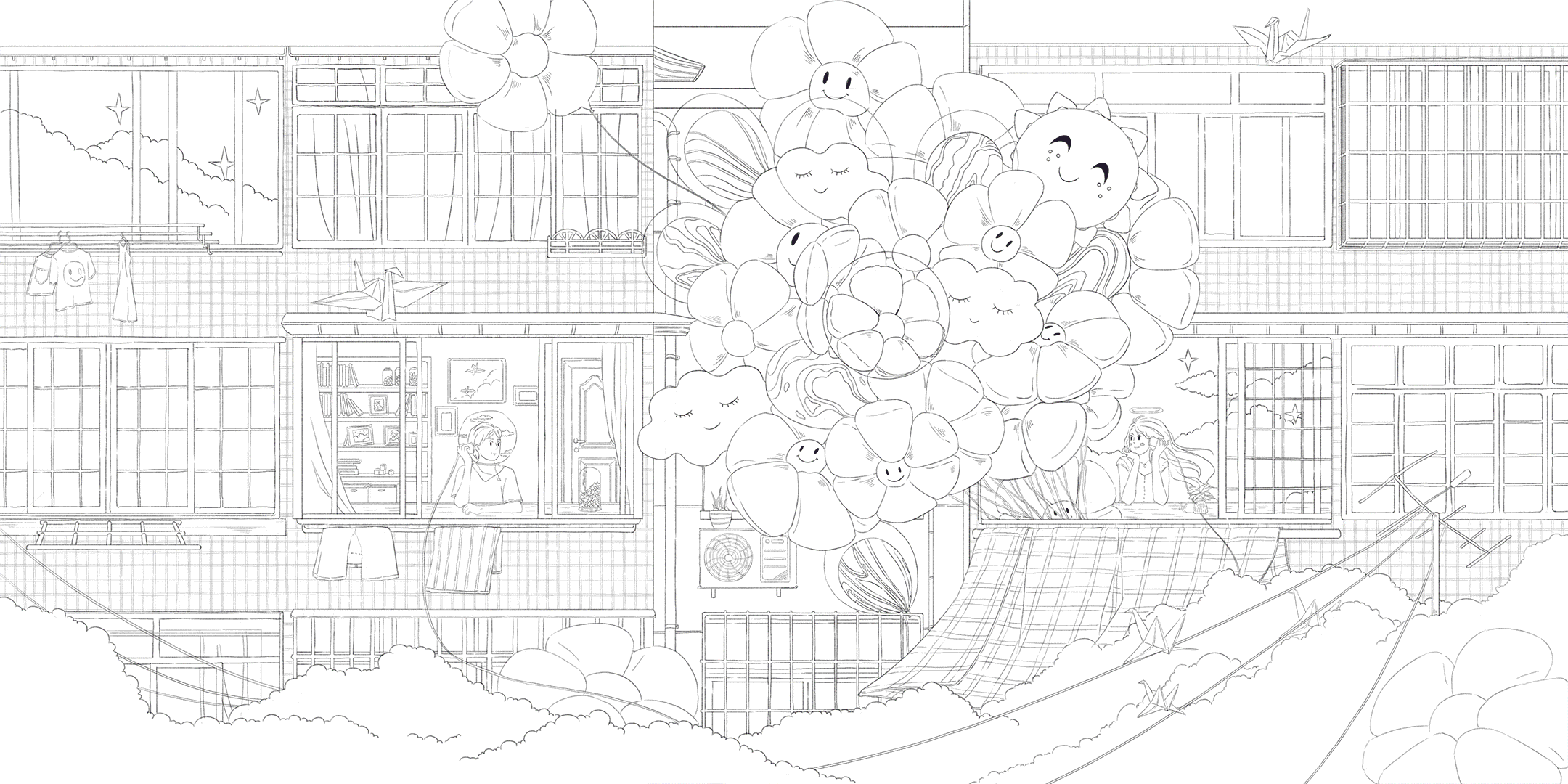 【学员作业】awuwu-《愿望气球》(图ZMzE4Mzc3Njky) - 商业插画 - 站酷设计师冯渡插画工作室原创素材 - 站酷ZCOOL