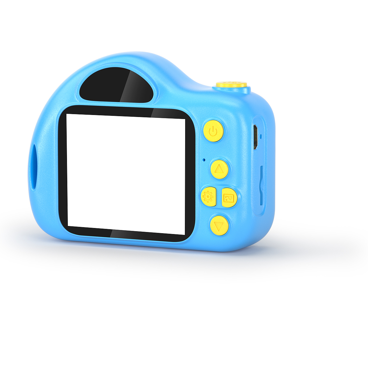 C4D产品建模儿童相机玩具OC渲染白底图场景图