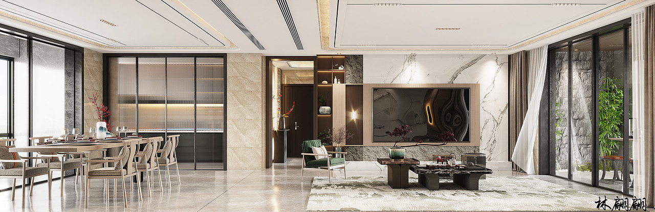 轻奢新中式,优雅韵味提炼东方禅意