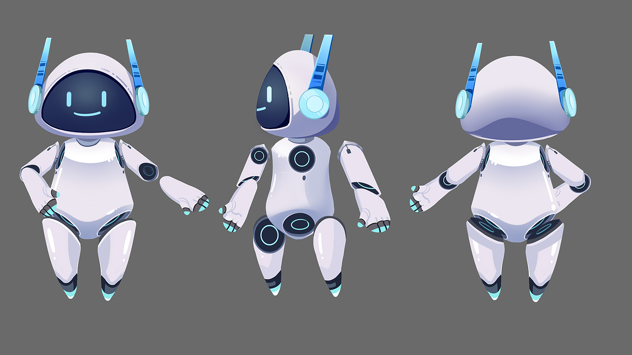 机器人和书本人物ip设计