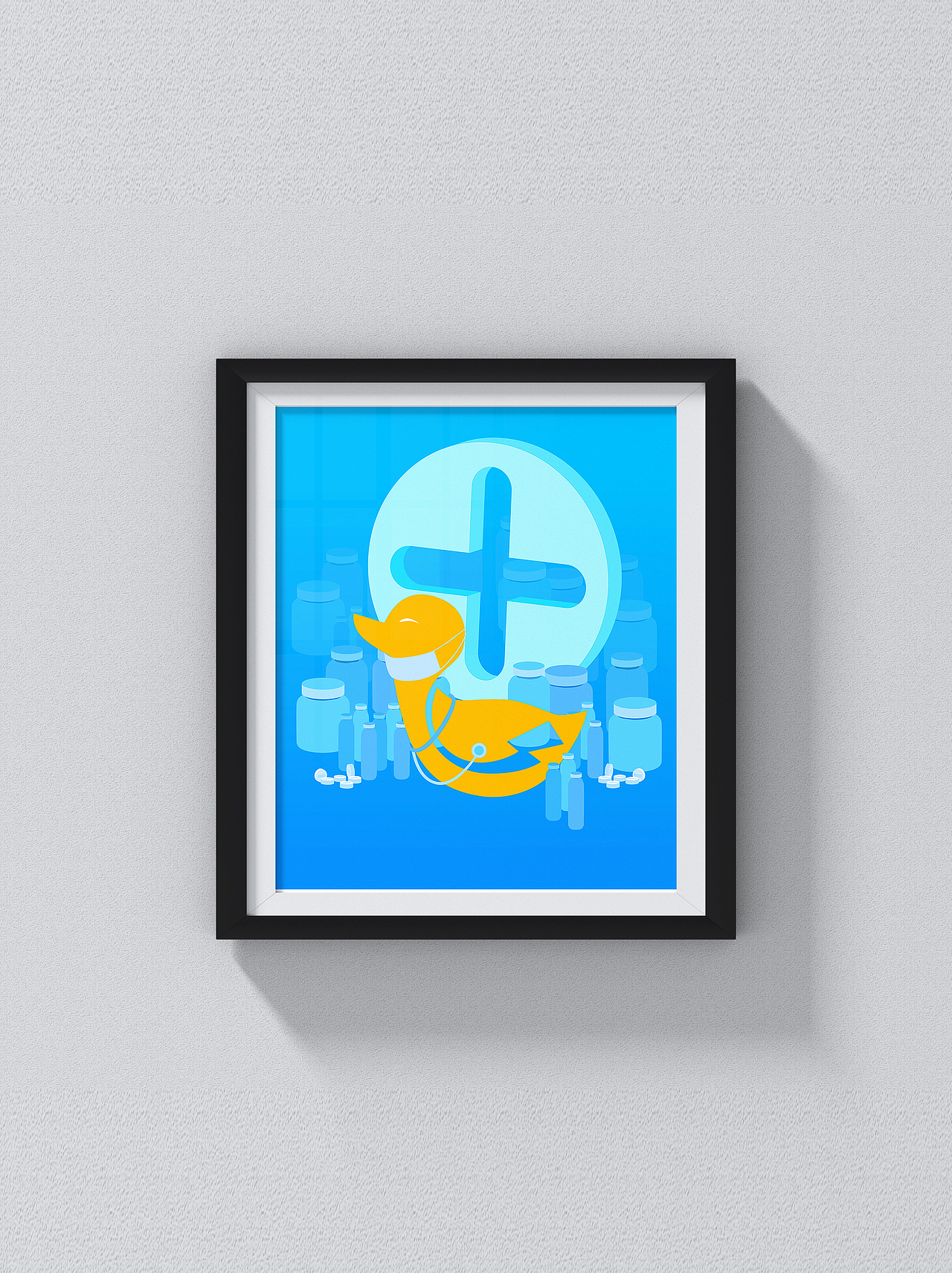 鸭子系列矢量插画