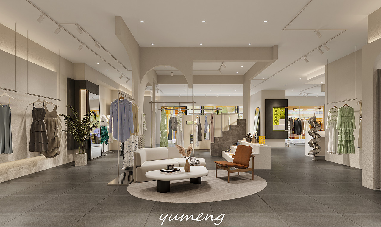 服装店——功能性辅以秩序感的室内布局
