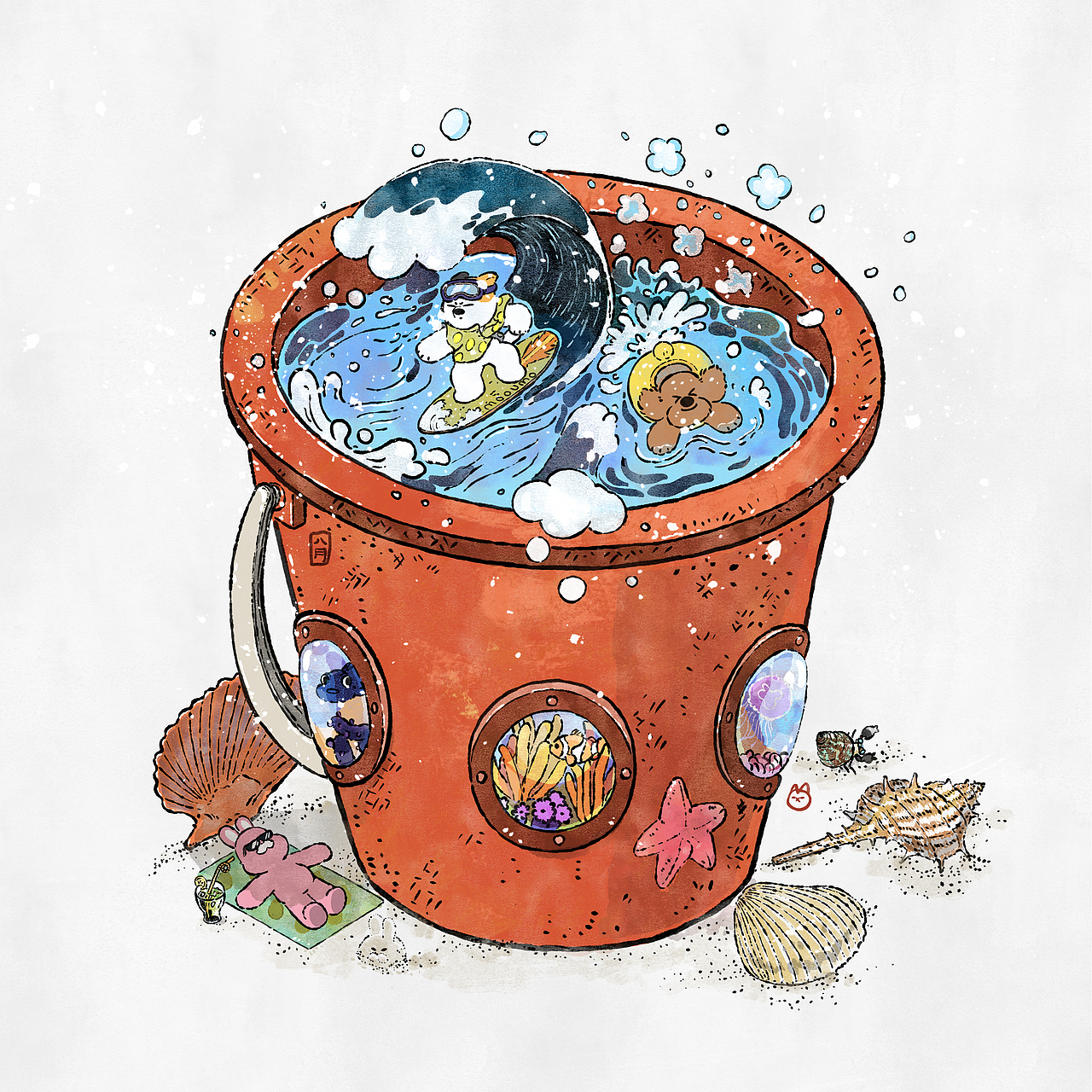 花花主题12个月插画（图ZMzI3MDE5NTUy） - 艺术插画 - 站酷设计师mooumo小粒猫友原创素材 - 站酷ZCOOL