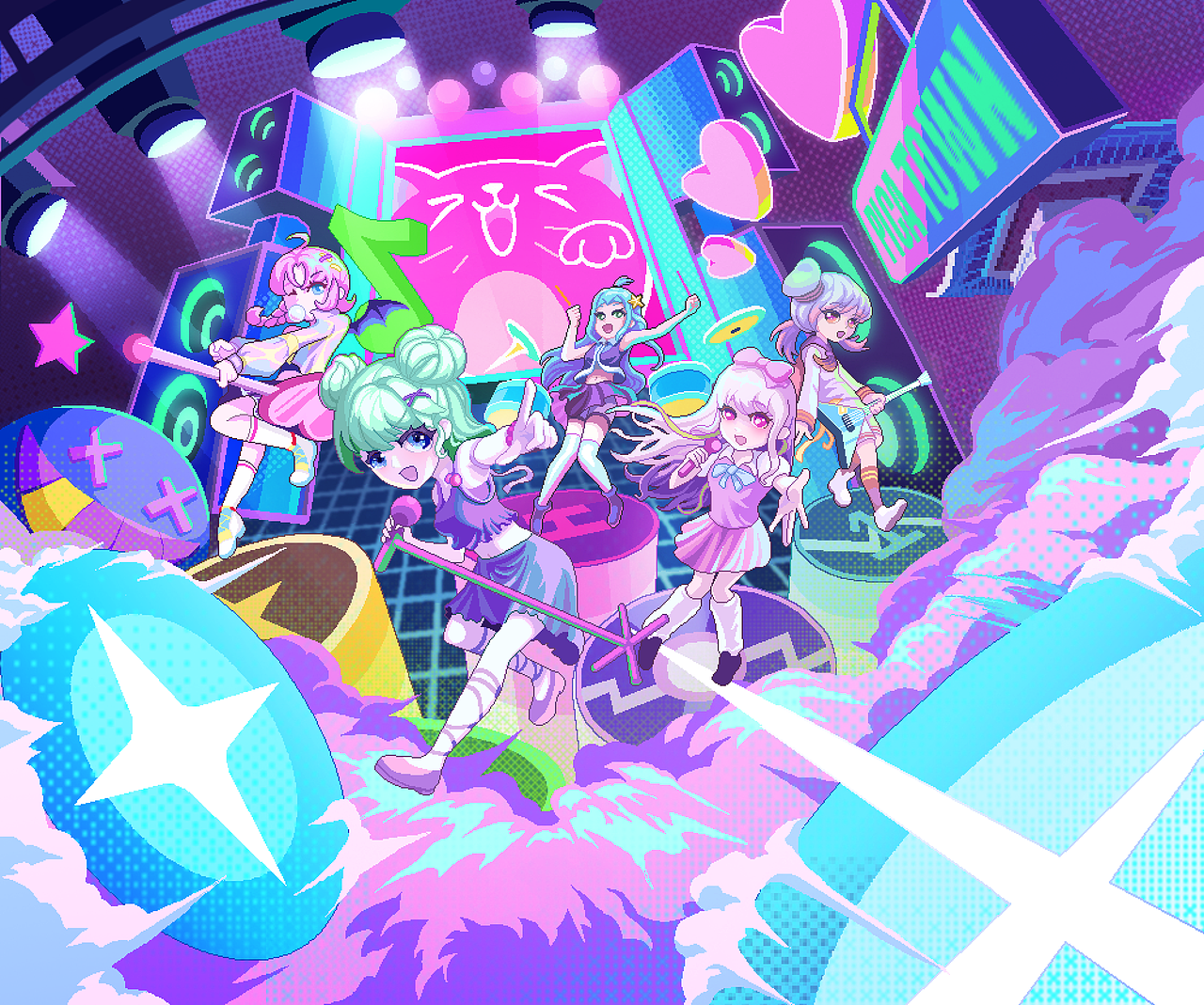 皮卡堂向有风的地方出发&甜心派对（图ZMzY4NzE5MjQw） - 像素画 - 站酷设计师刘振宇原创素材 - 站酷ZCOOL