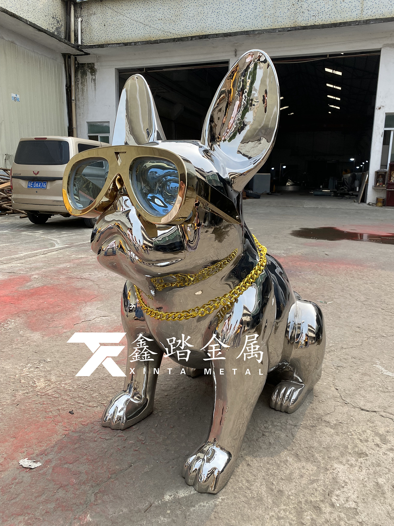 威武霸气不锈钢法斗犬雕塑博得大众眼球（图ZMzM4NTUyMzcy） - 其他手工艺 - 站酷设计师异形金属制品雕塑原创素材 - 站酷ZCOOL