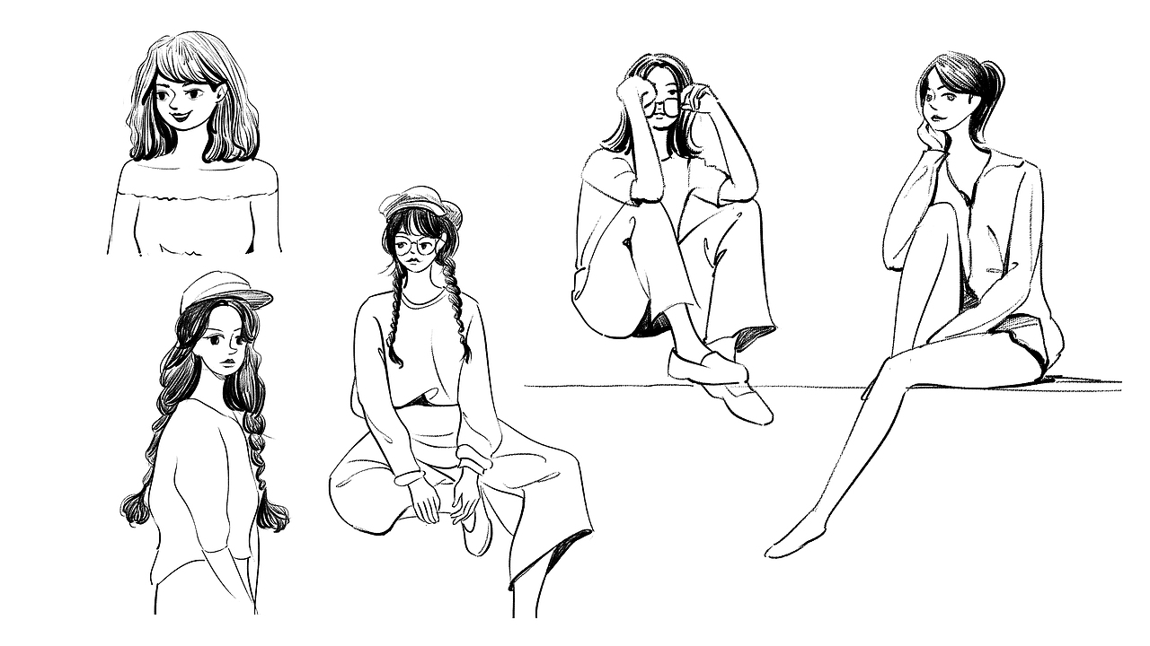 这一年画的一些速写