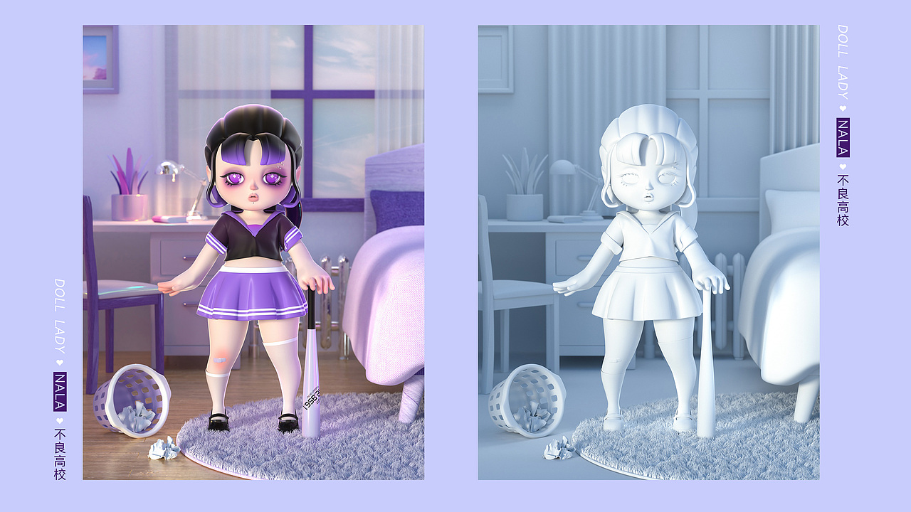 Doll Lady-NALA‘娜辣’IP人物系列设计（图ZMjk4NjA1MjA4） - 玩具 - 站酷设计师爱种田的小张原创素材 - 站酷ZCOOL