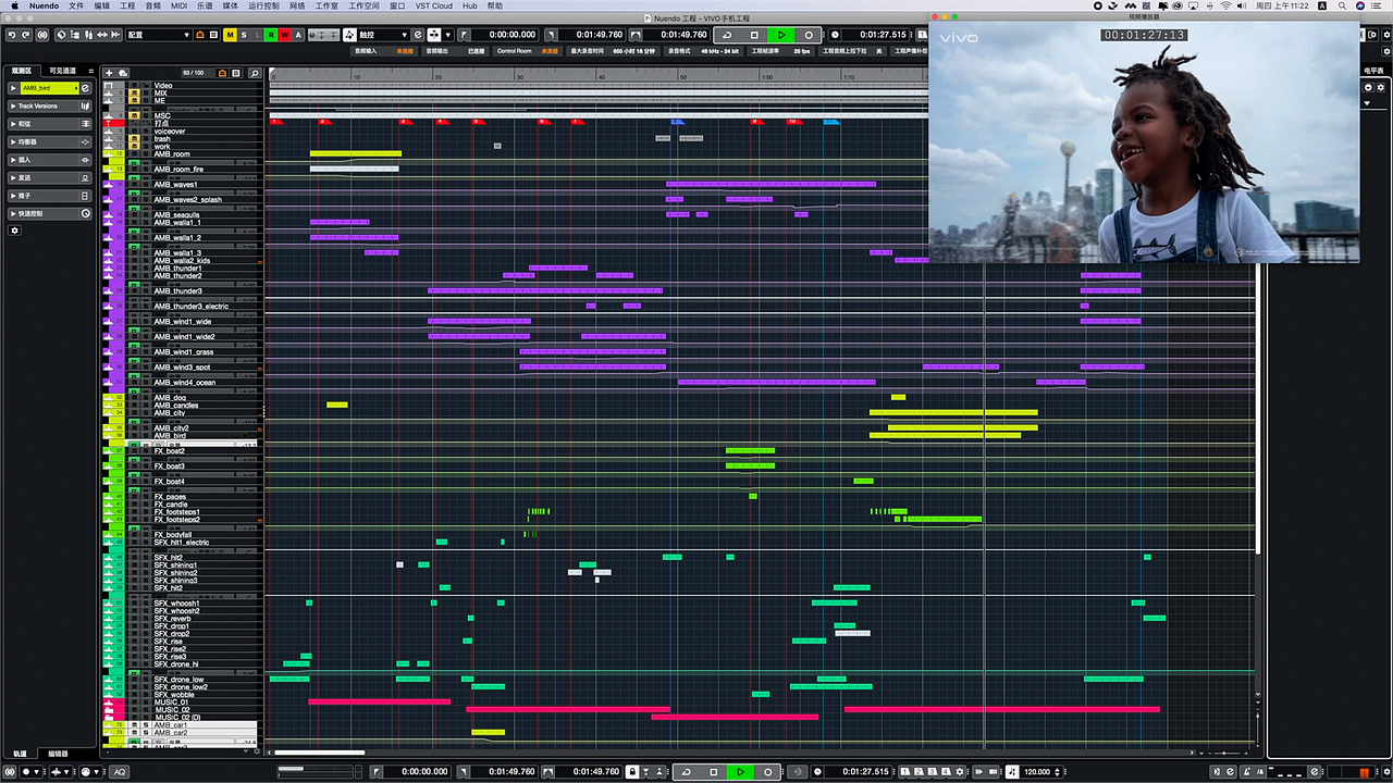 vivo X70海外功能TVC广告（声音设计）