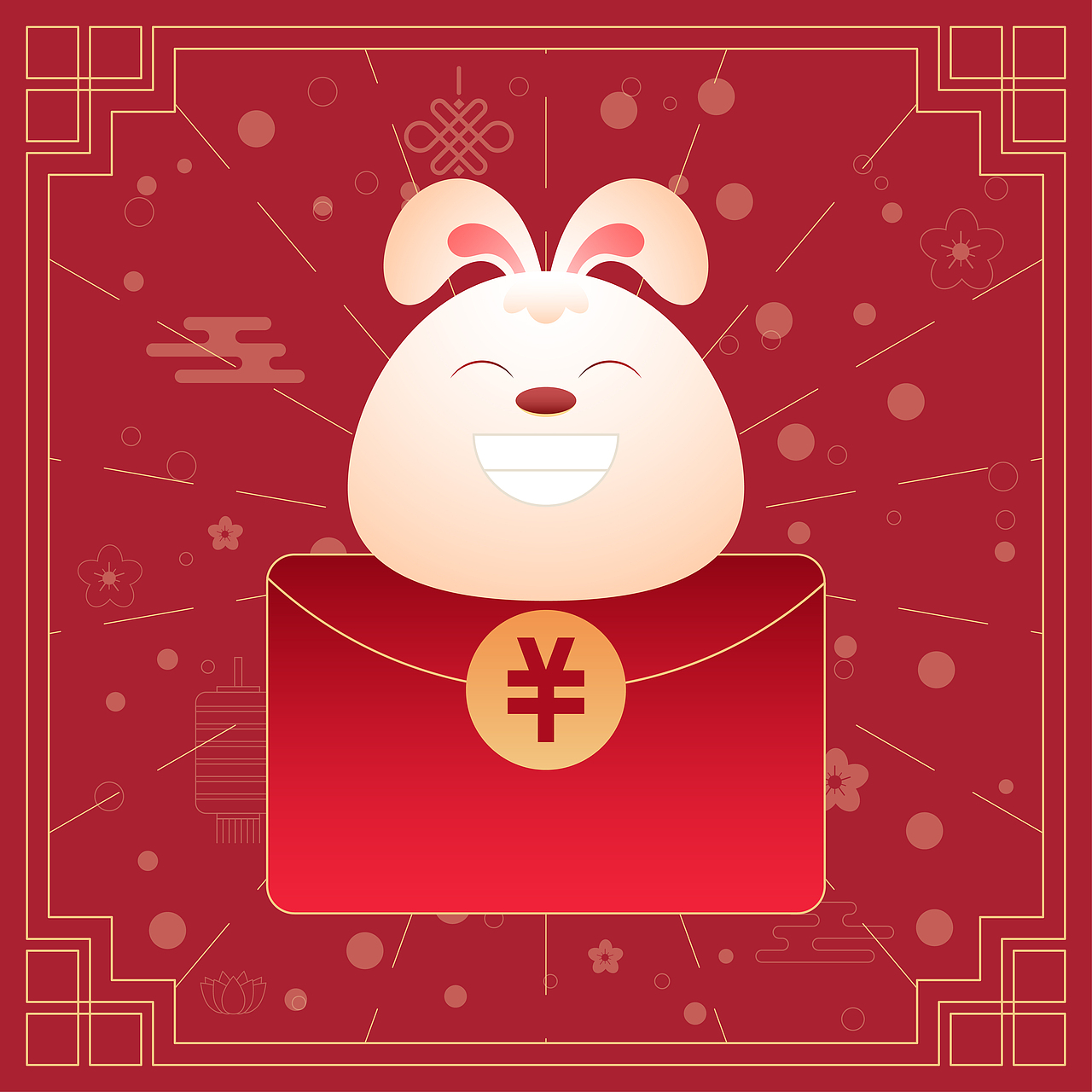 可愛的兔子坐在紅包上（圖ZMzE4Mjk1NTg4） - 商業(yè)插畫 - 站酷設(shè)計師三斗海水原創(chuàng)素材 - 站酷ZCOOL