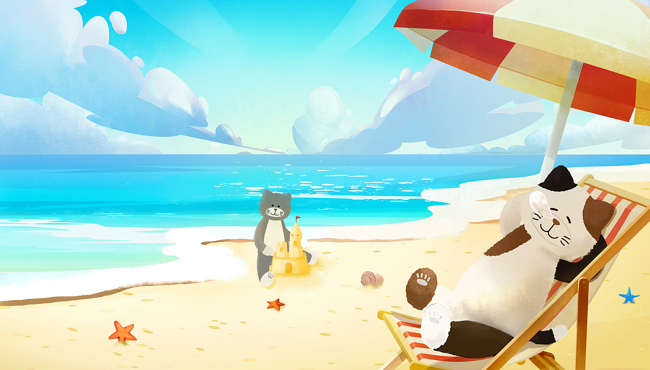 LIVHEART茶米猫治愈系壁纸