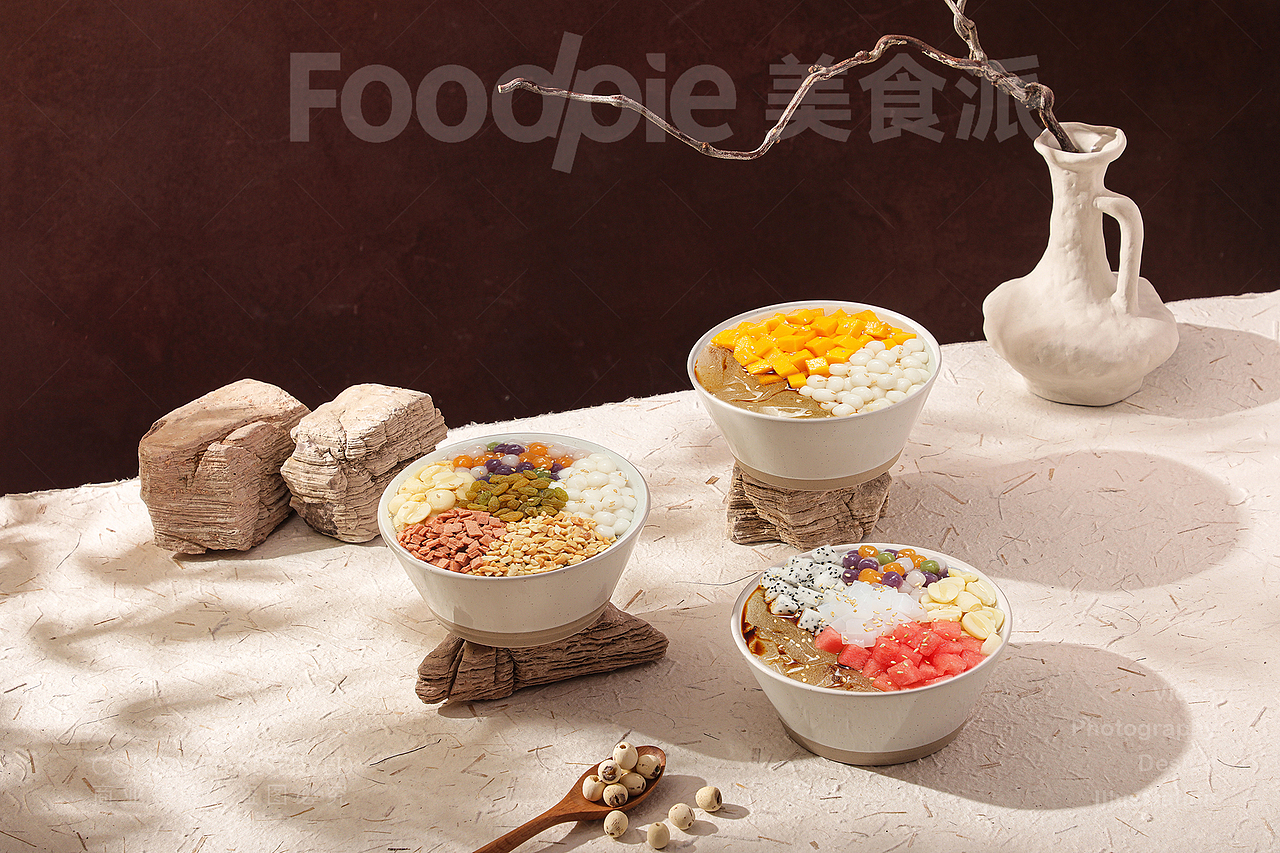 甜品摄影 | 鲜食鲜作,一碗新鲜。 手作芋泥芋圆烧仙草
