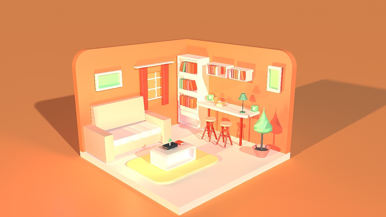3D建模课—小场景练习（图ZMzMzODY1MTg0） - 场景 - 站酷设计师野绿原创素材 - 站酷ZCOOL