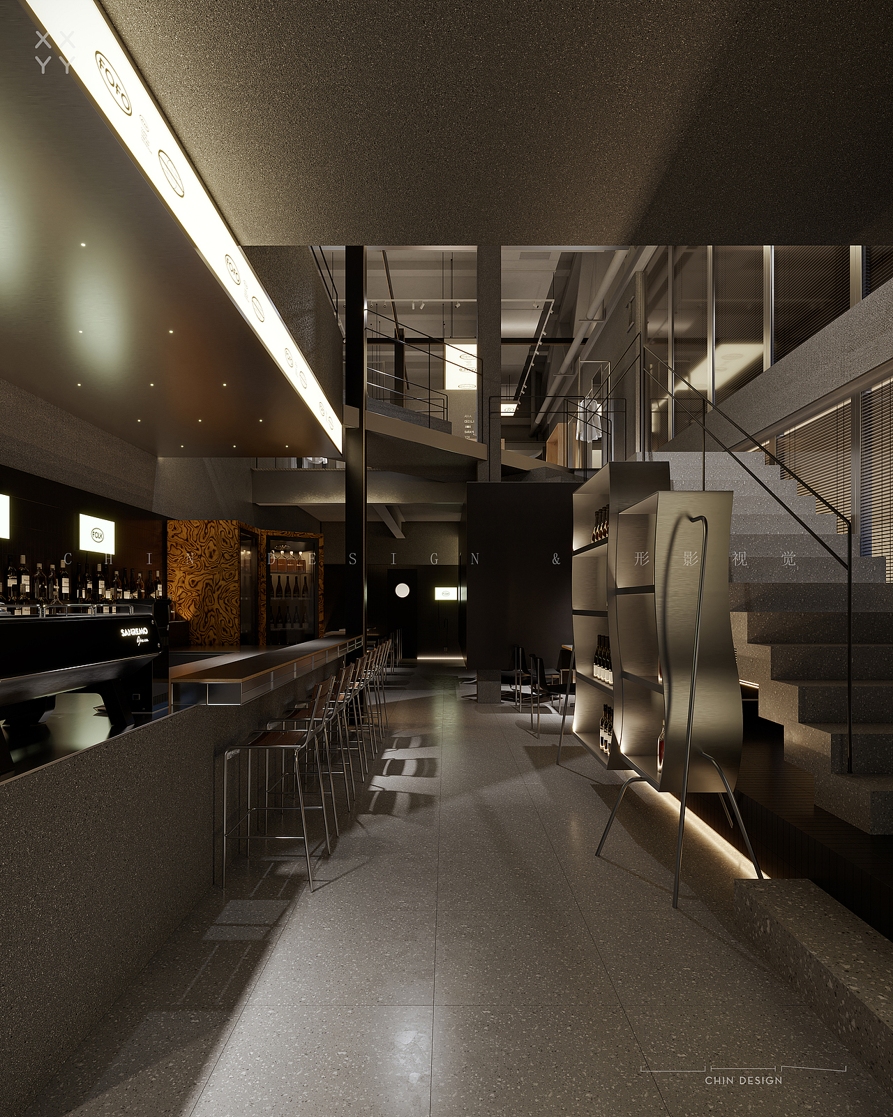 酒吧——CR渲染（图ZMzM4NjE0NzIw） - 酒店餐饮设计 - 站酷设计师小凡__形影视觉原创素材 - 站酷ZCOOL