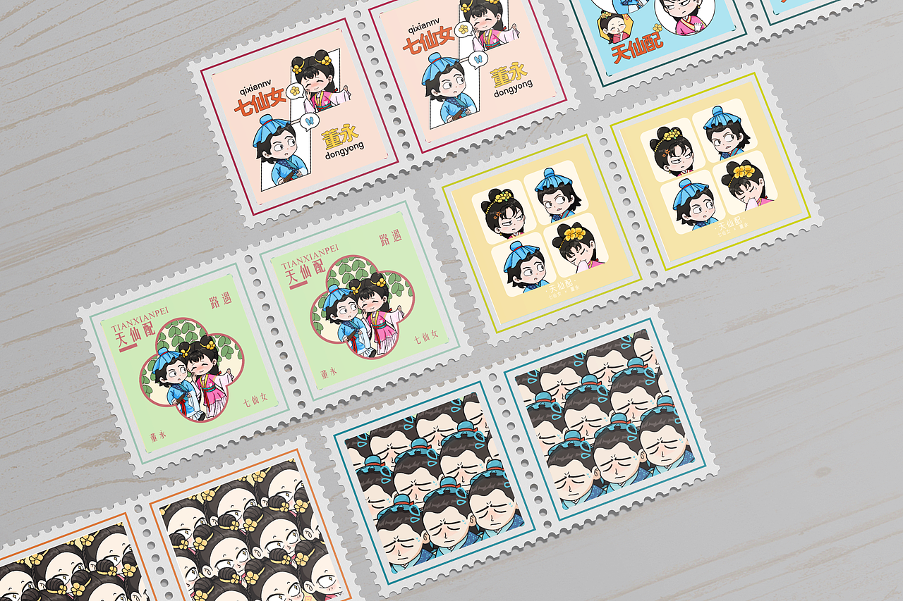 黄梅戏《天仙配》文创设计（图ZMzM4MTI5NTA4） - 宣传物料 - 站酷设计师慧慧慧慧仔原创素材 - 站酷ZCOOL