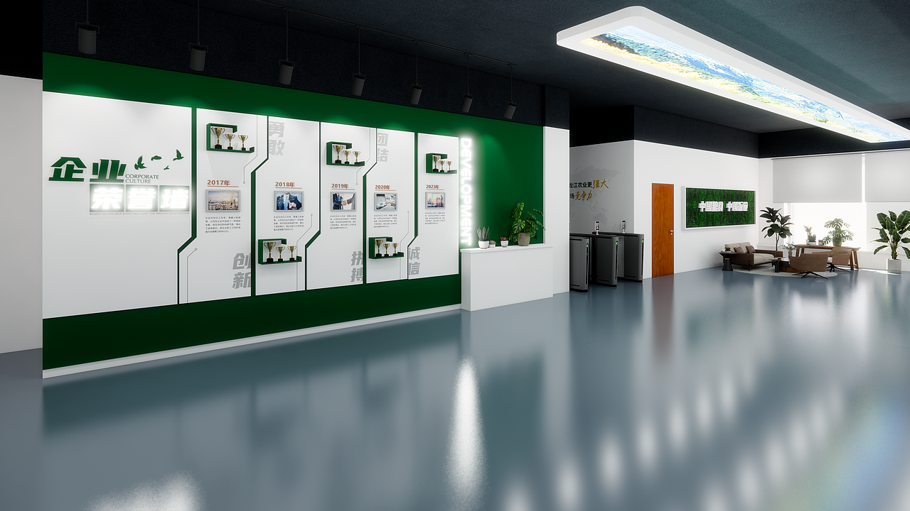 农业展厅设计二（图ZMzY1NTcyOTc2） - 商业空间设计 - 站酷设计师小牛奔奔路人甲原创素材 - 站酷ZCOOL