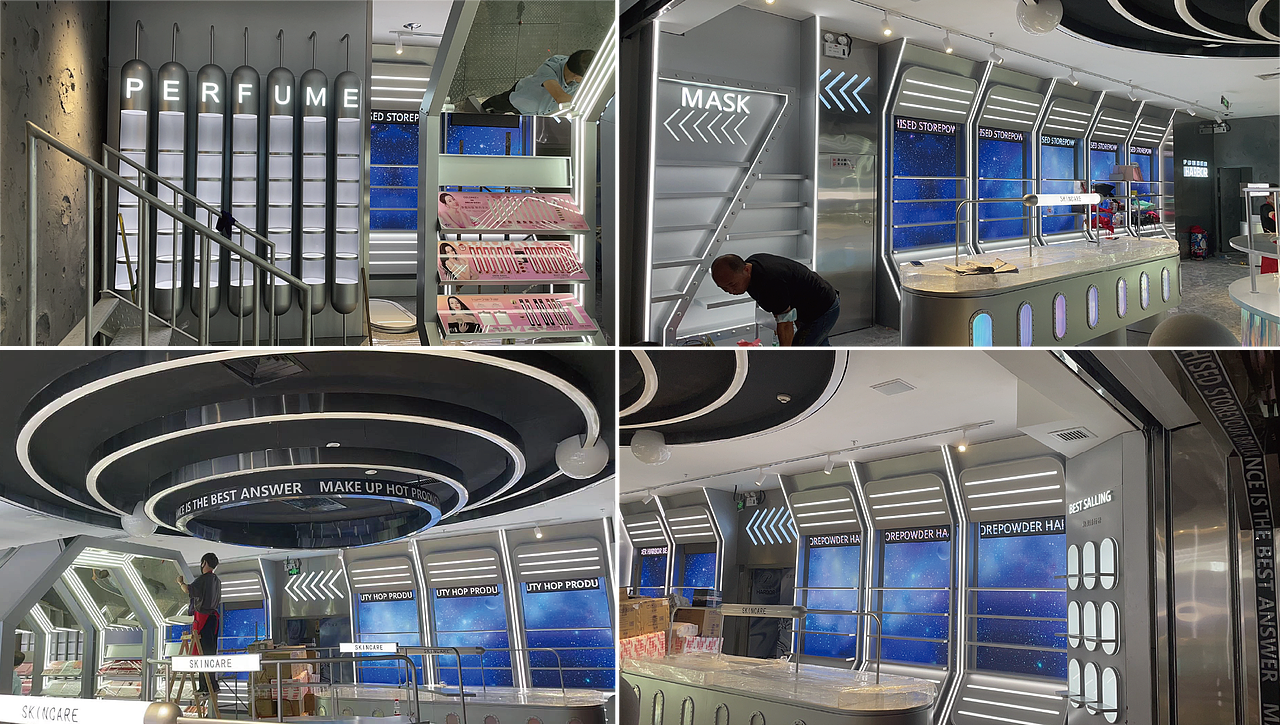 《粉港》美妆品牌空间设计品牌设计（图ZMzY4NzU3MDQ4） - 商业空间设计 - 站酷设计师伍界空间设计原创素材 - 站酷ZCOOL