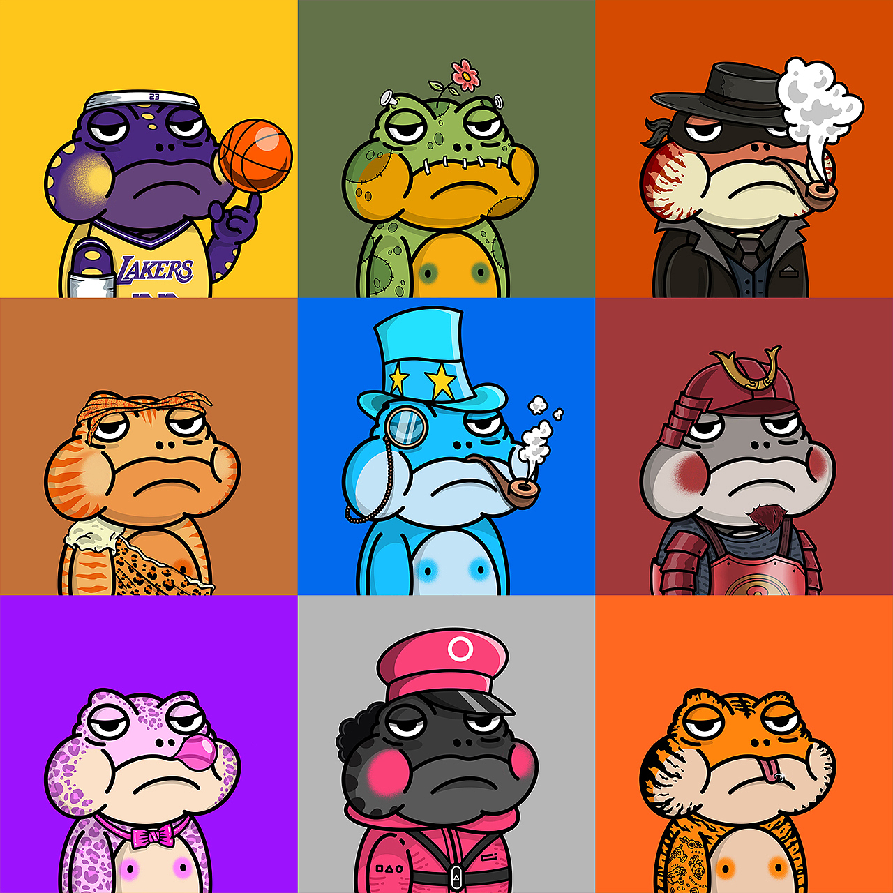 NFT 嗜睡蛙Sleepy frog（图ZMzAzMTA2ODUy） - 商业插画 - 站酷设计师陈晓恒EricStudio原创素材 - 站酷ZCOOL