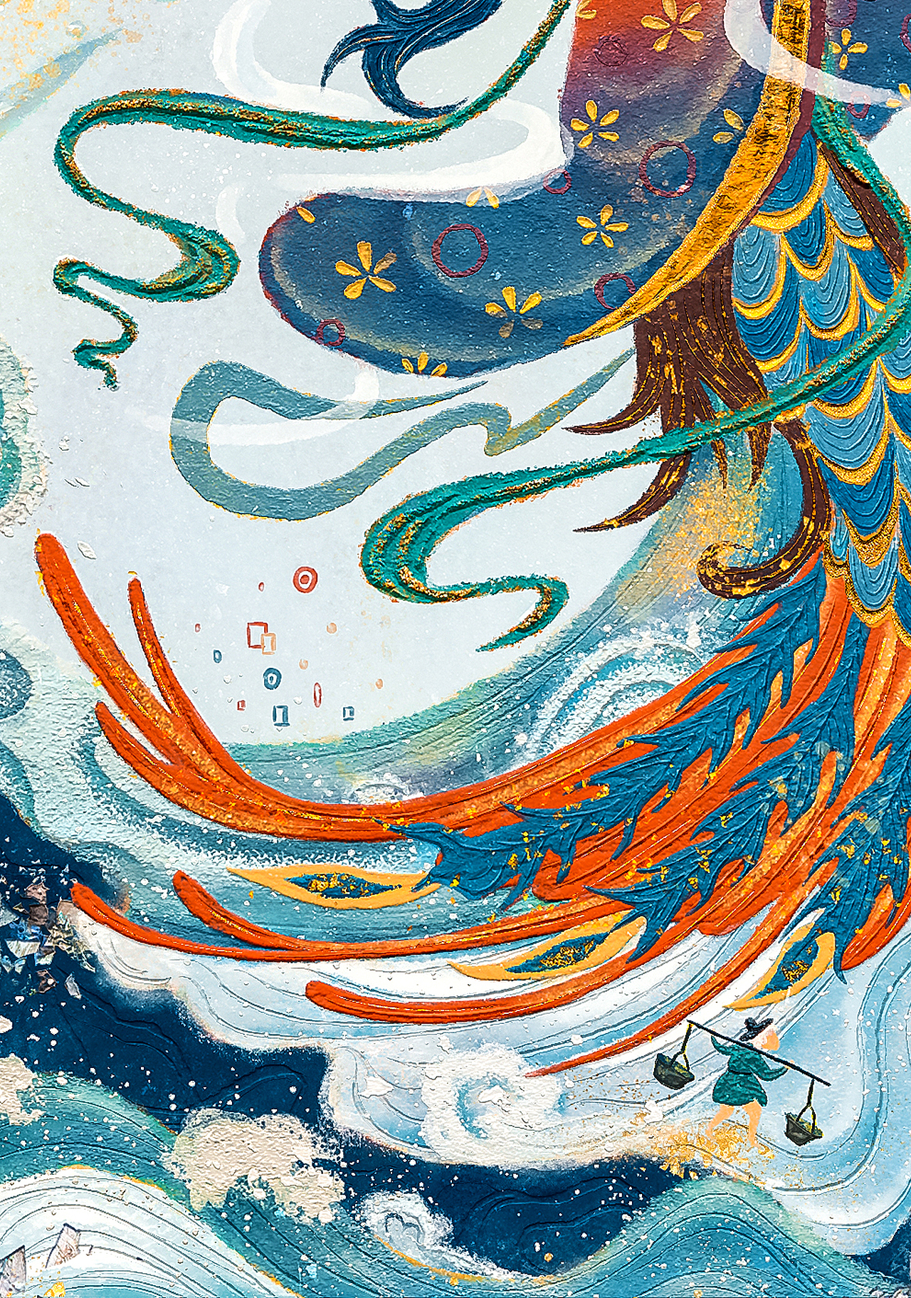 仿岩彩板绘（图ZMzcwNzg1Njgw） - 创作习作 - 站酷设计师花洒啾原创素材 - 站酷ZCOOL