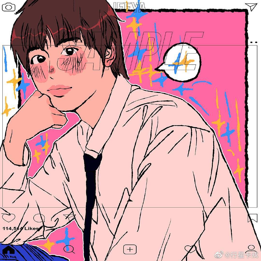 二次元潮流插画韩风平涂头像稿件系列