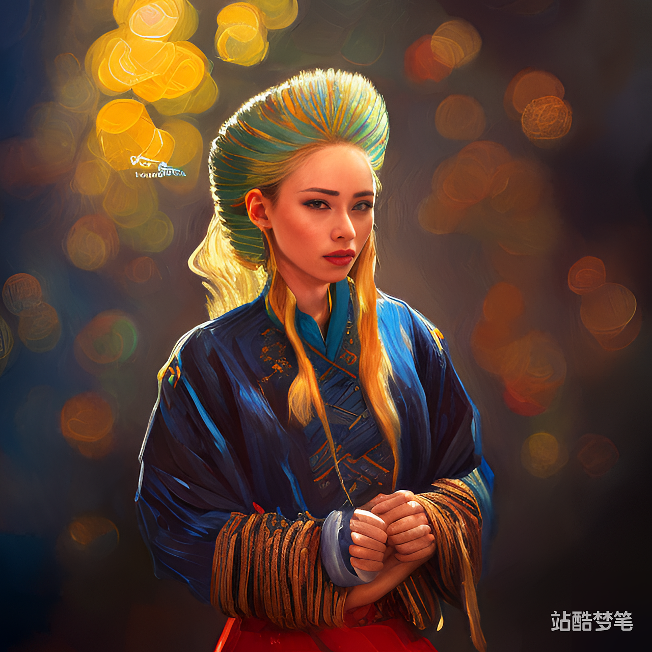 #站酷梦笔#超高清梵高风格油画3D人物 抽象（图ZMzI2NjQ4MDky） - AI作品 - 站酷设计师设计师喀吾力原创素材 - 站酷ZCOOL