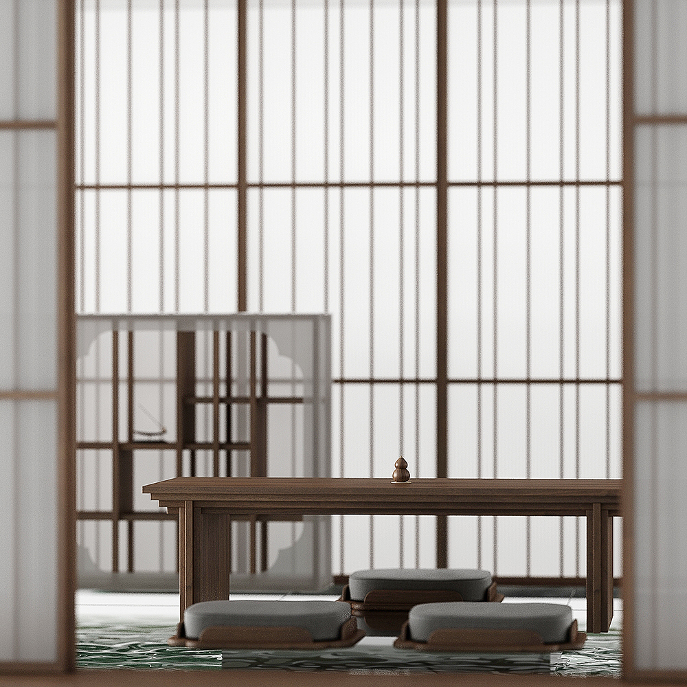 带鱼缸的禅意木迹庭院茶室（图ZMzEwNjg0NDMy） - 生活用品 - 站酷设计师MOJIdesign原创素材 - 站酷ZCOOL