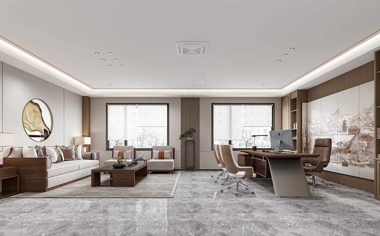 高级质感的办公室设计