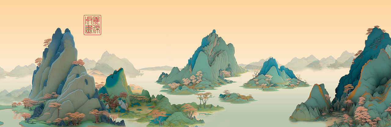 千里江山图（图ZMzMyODk2NTY0） - 艺术插画 - 站酷设计师YIIIJIIIE原创素材 - 站酷ZCOOL