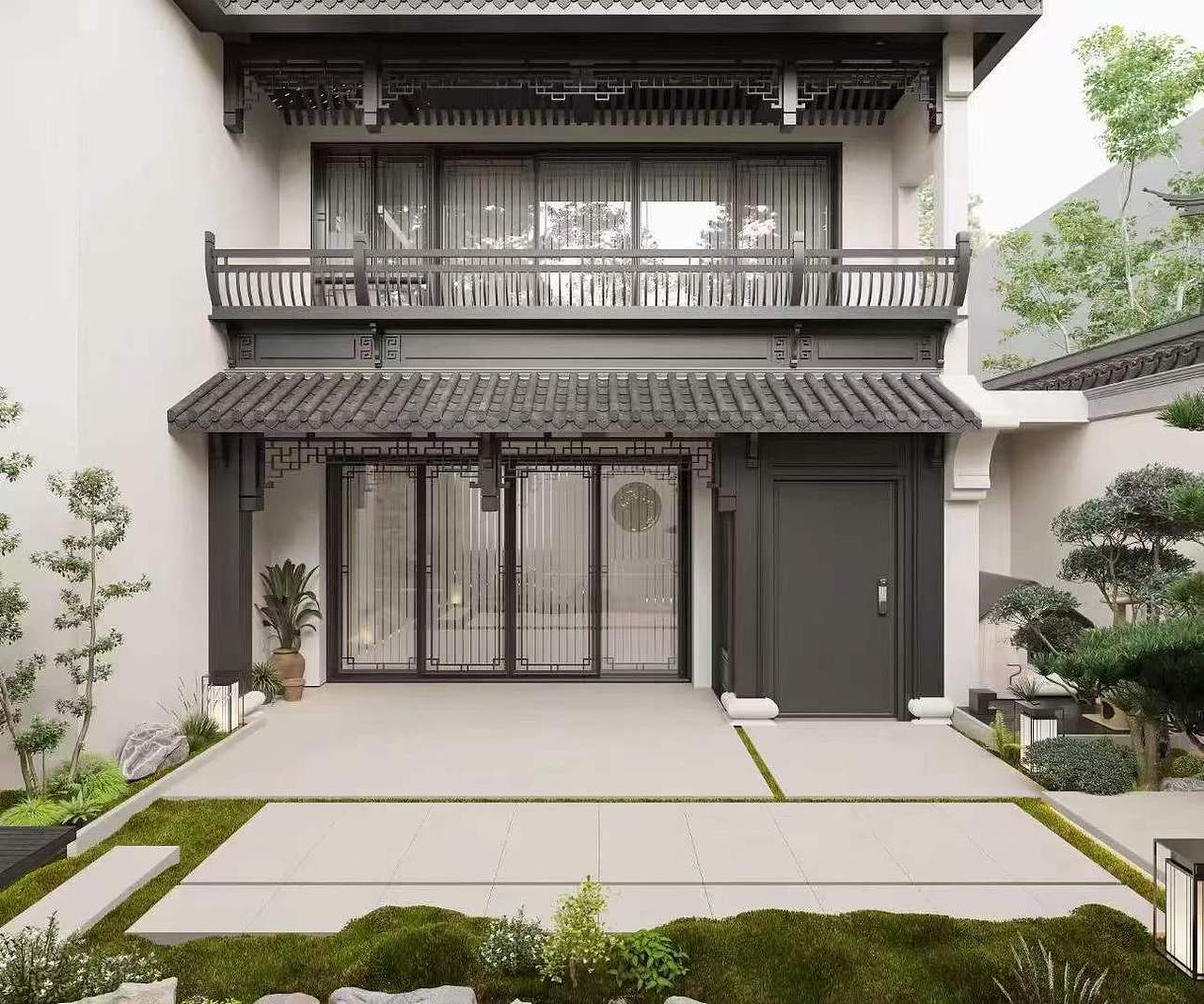 中式庭院（图ZMzQwMDE1NjI4） - 家装设计 - 站酷设计师Z556216560原创素材 - 站酷ZCOOL