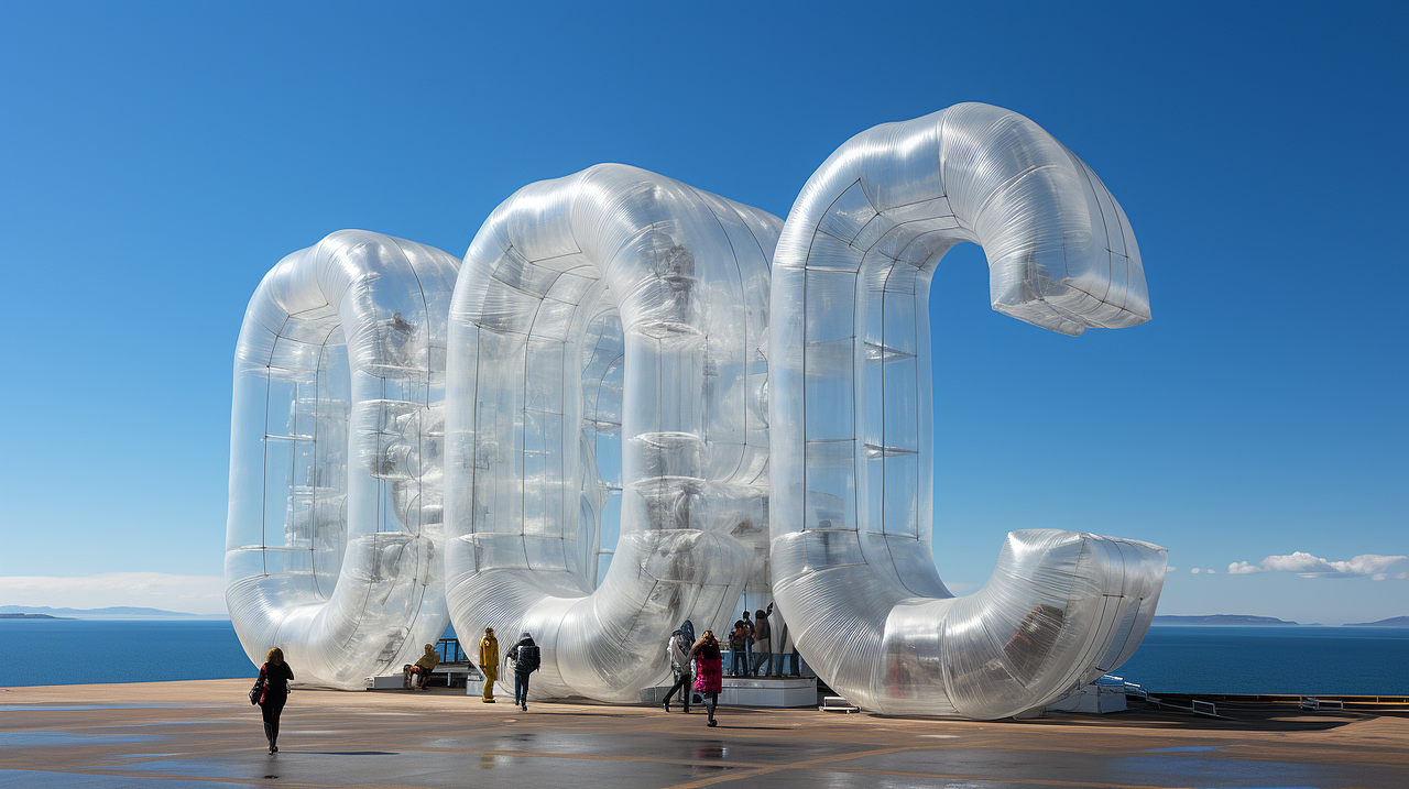 056期|Midjourney|巨型塑料气体字