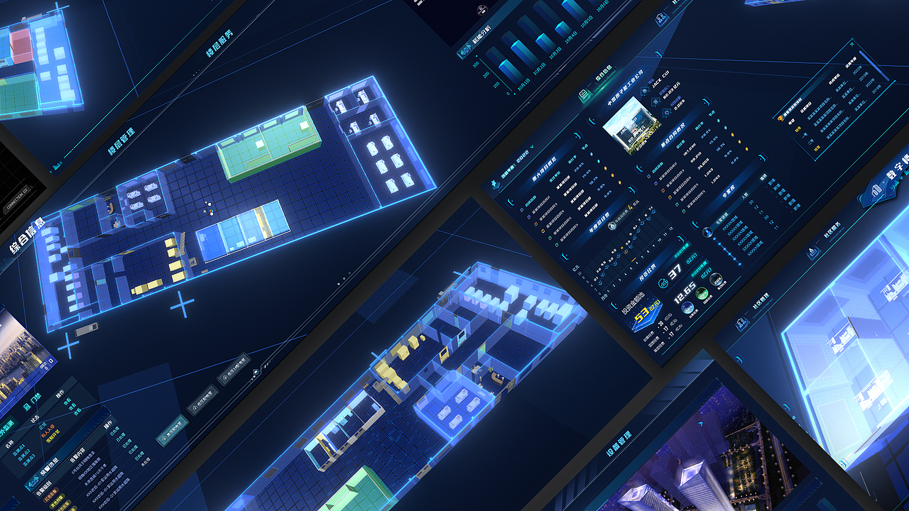 数字楼宇可视化设计加unity美术调试