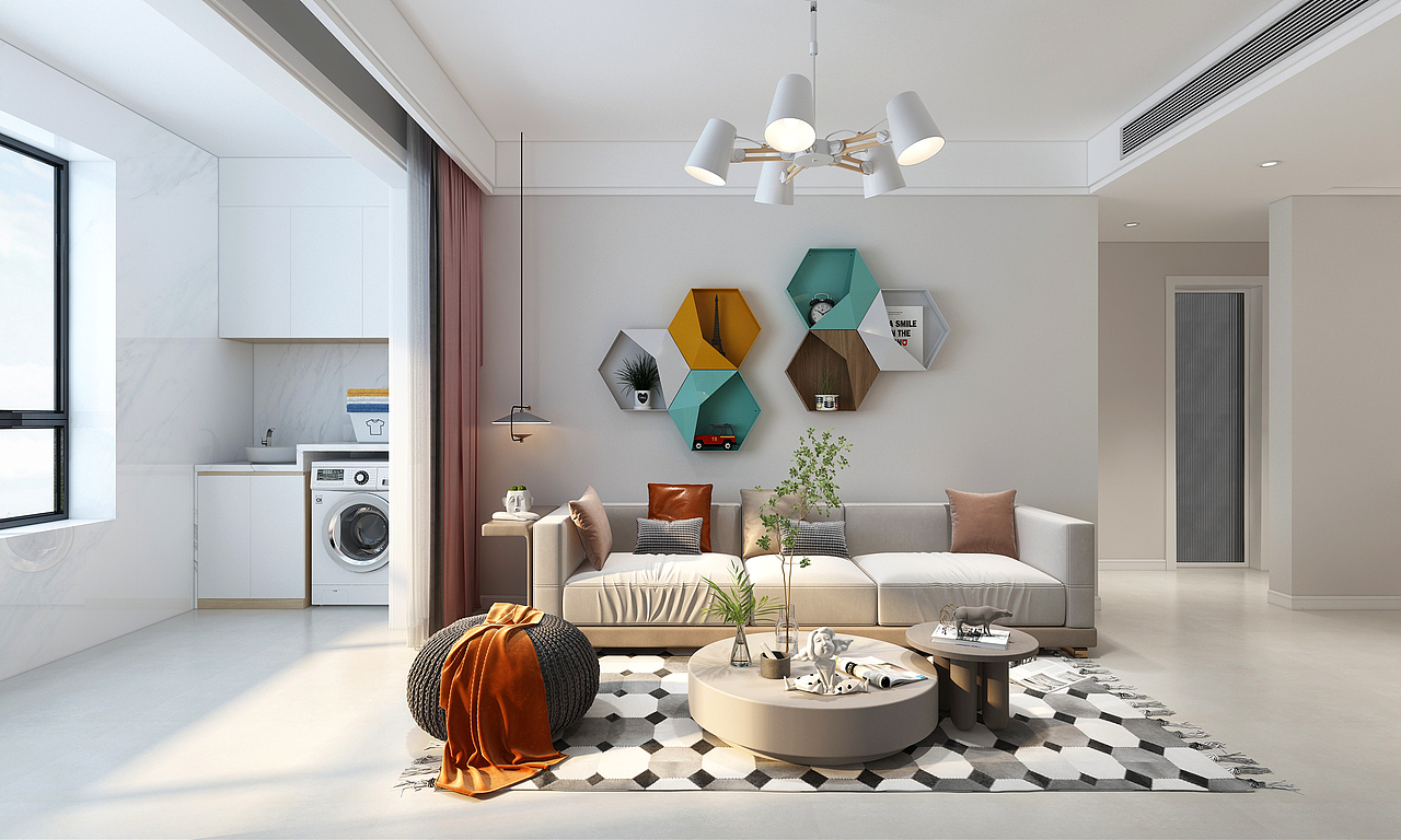 北欧小雅居3室一厅一厨一卫南北通透106户型